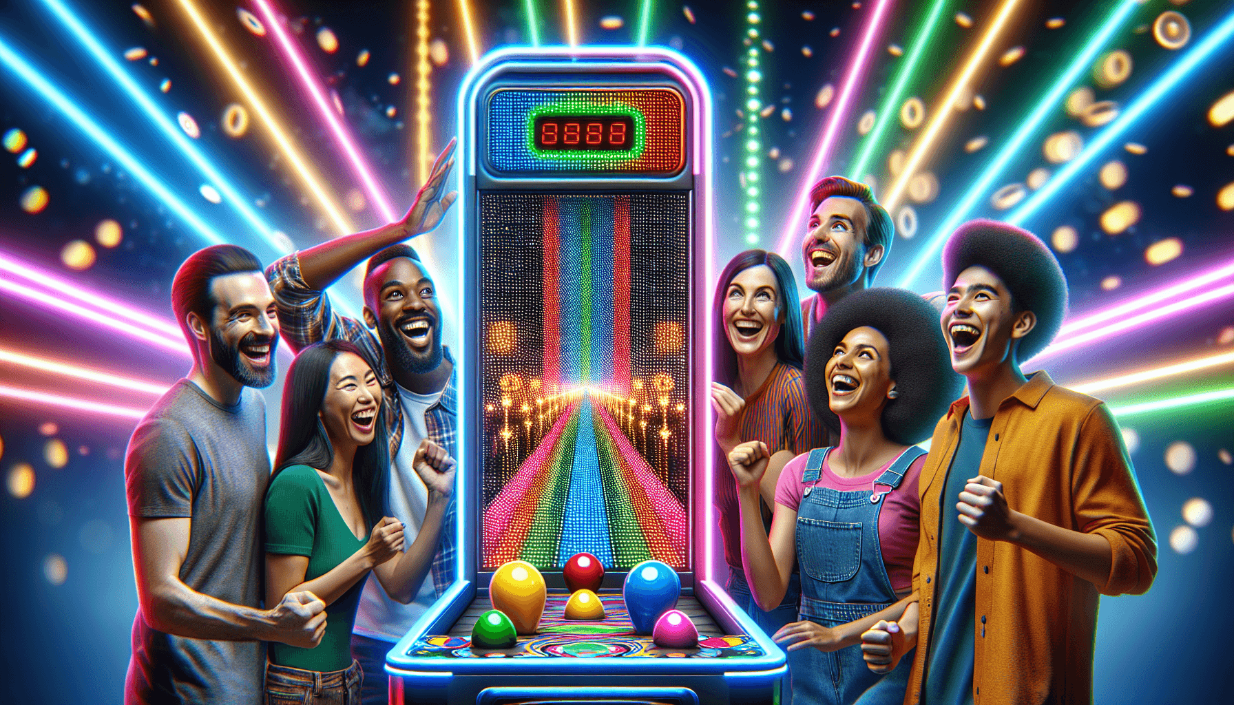 Players enjoying Plinko