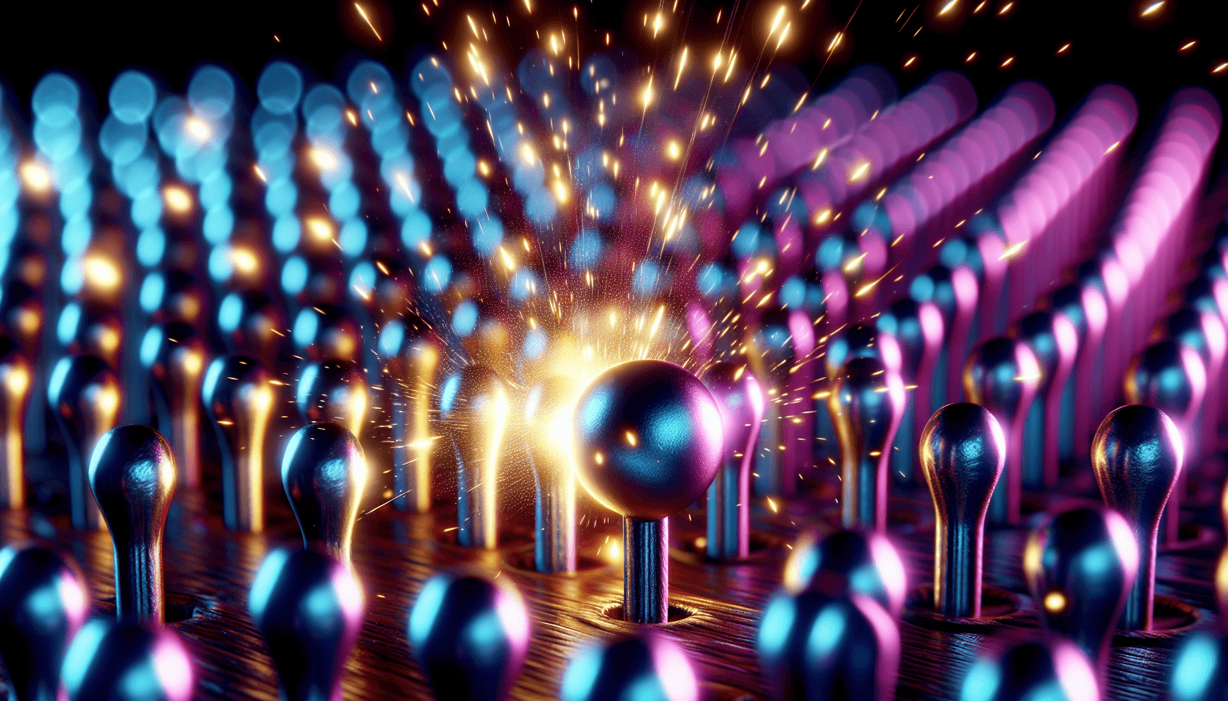 Plinko ball close-up
